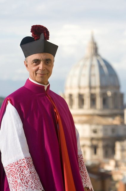 Mons. João Scognamiglio Clá Dias com o Papa João Paulo II